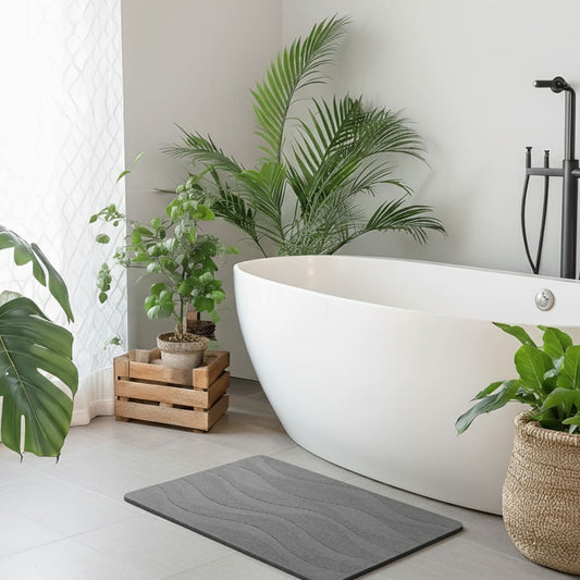 What is a diatomite stone bath mat?