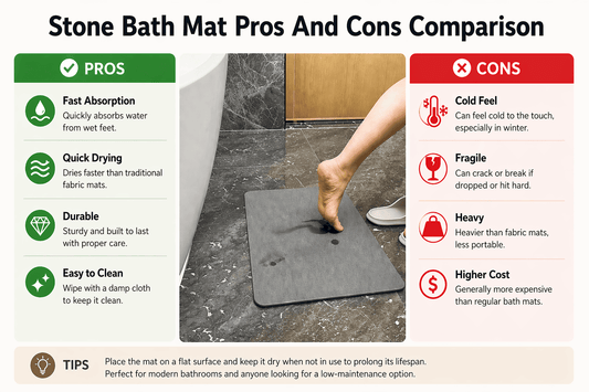 What is stone bath mat pros and cons?
