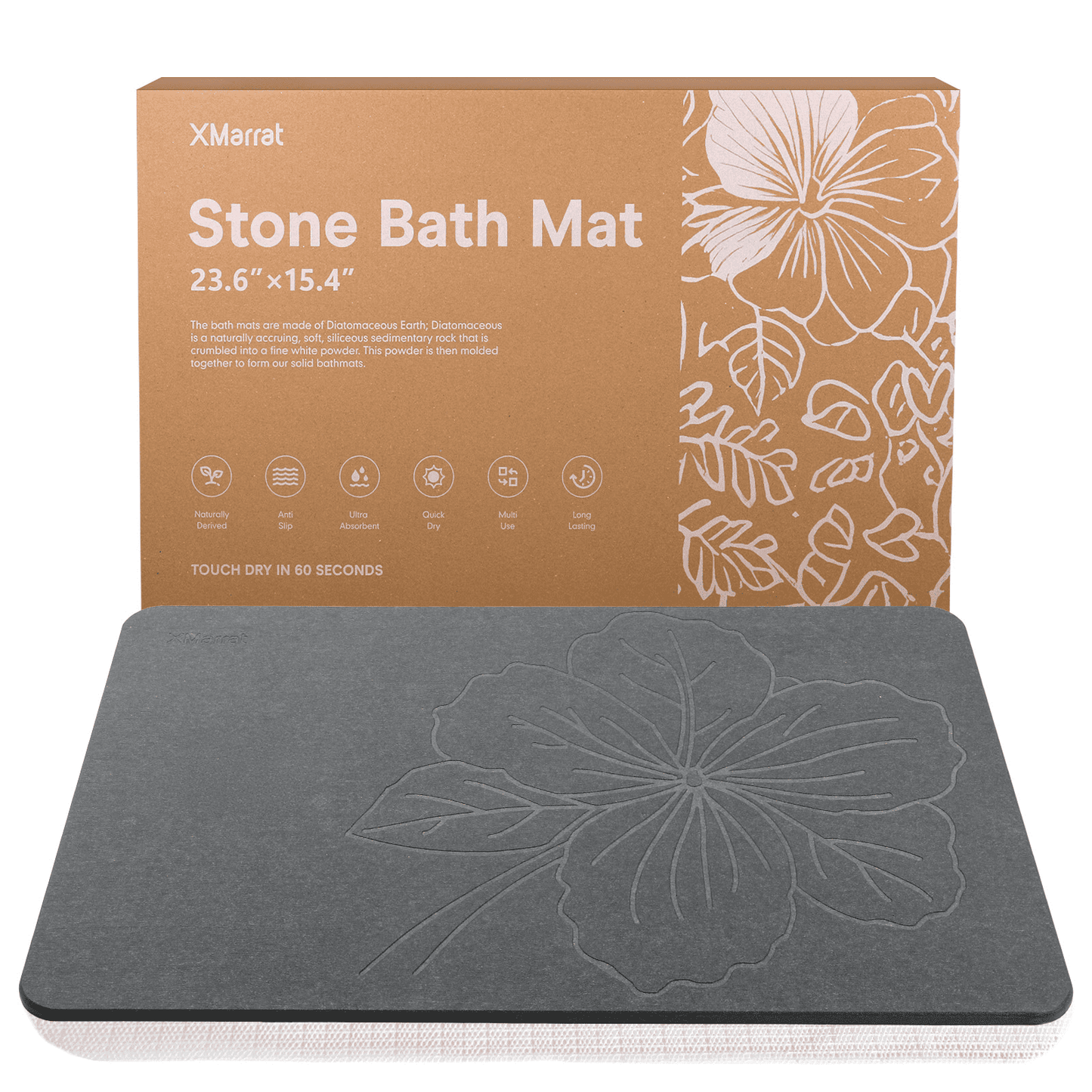 Diatomite Bath Mat - kapok