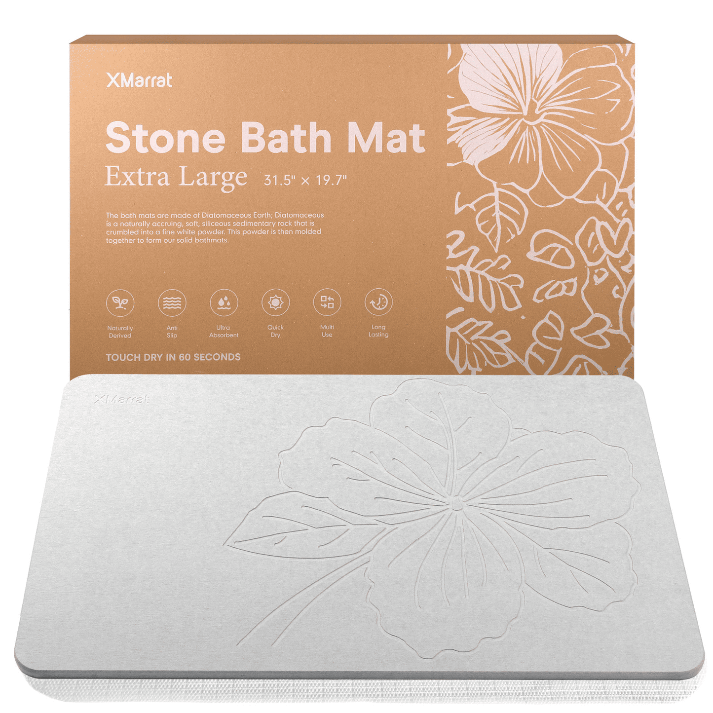Diatomite Bath Mat - kapok