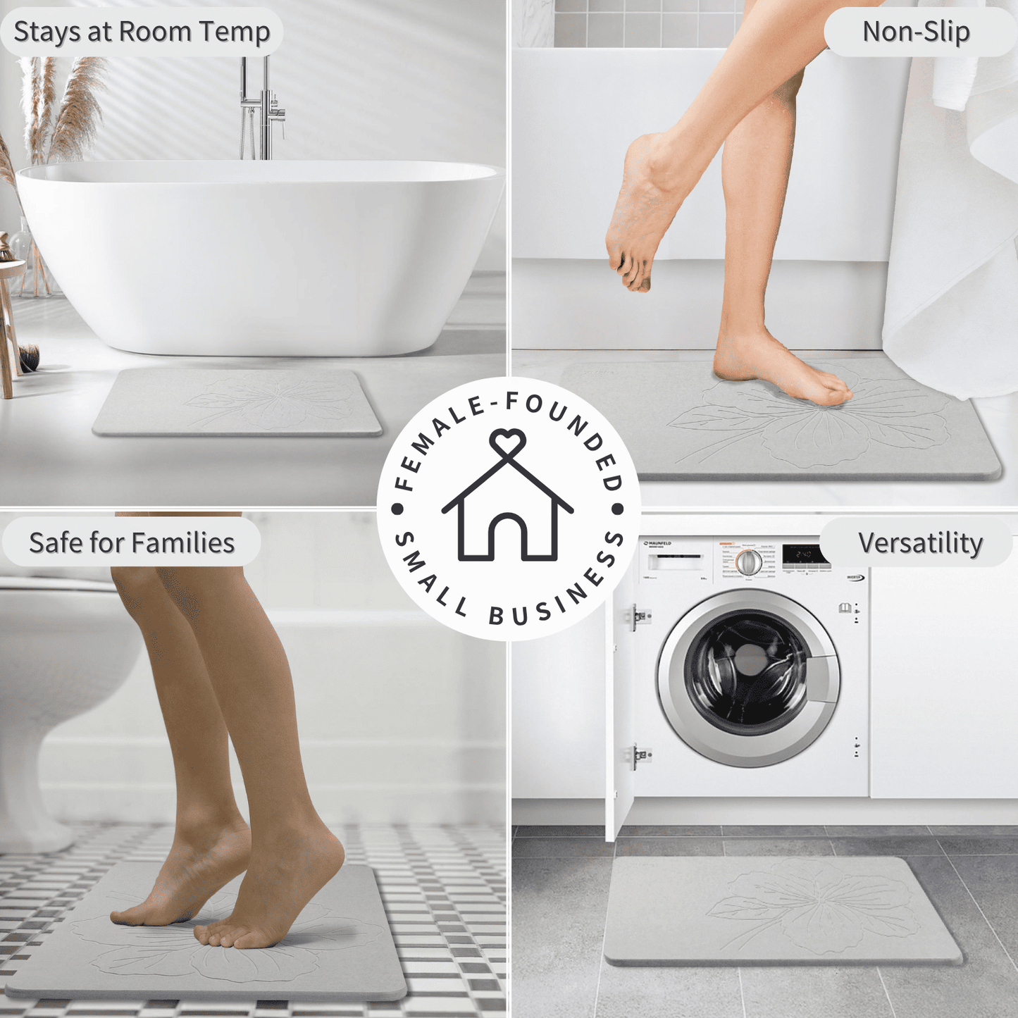 Diatomite Bath Mat - kapok