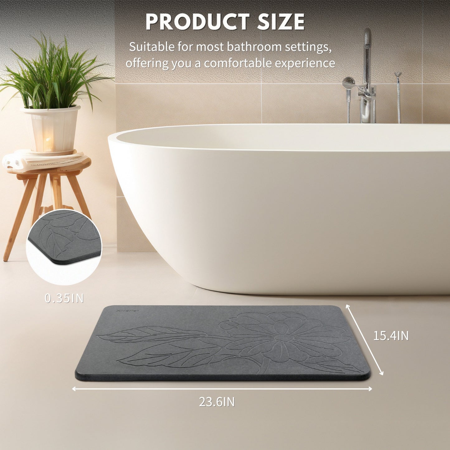 Stone Drying Mat - Hibiscus