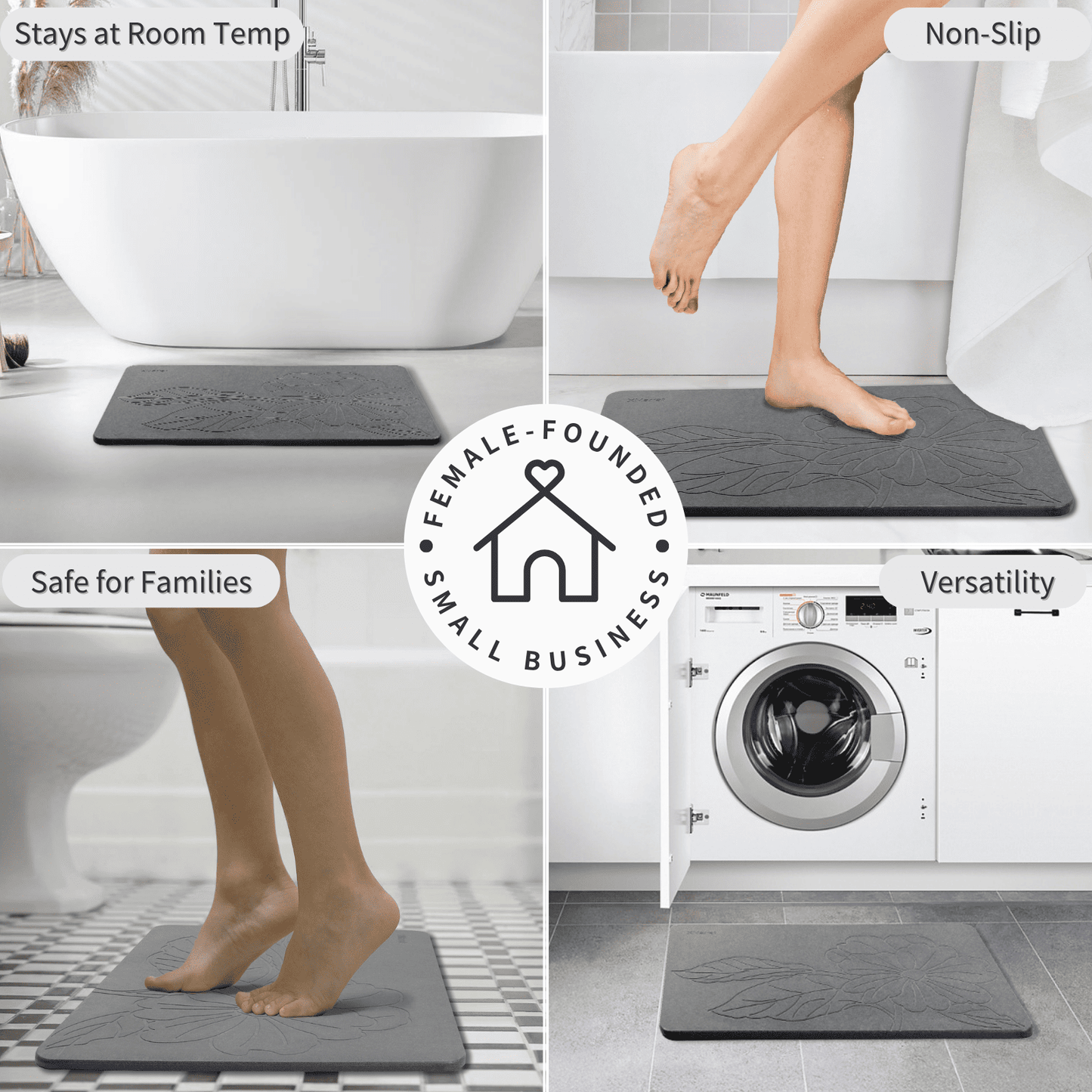 Stone Drying Mat - Hibiscus