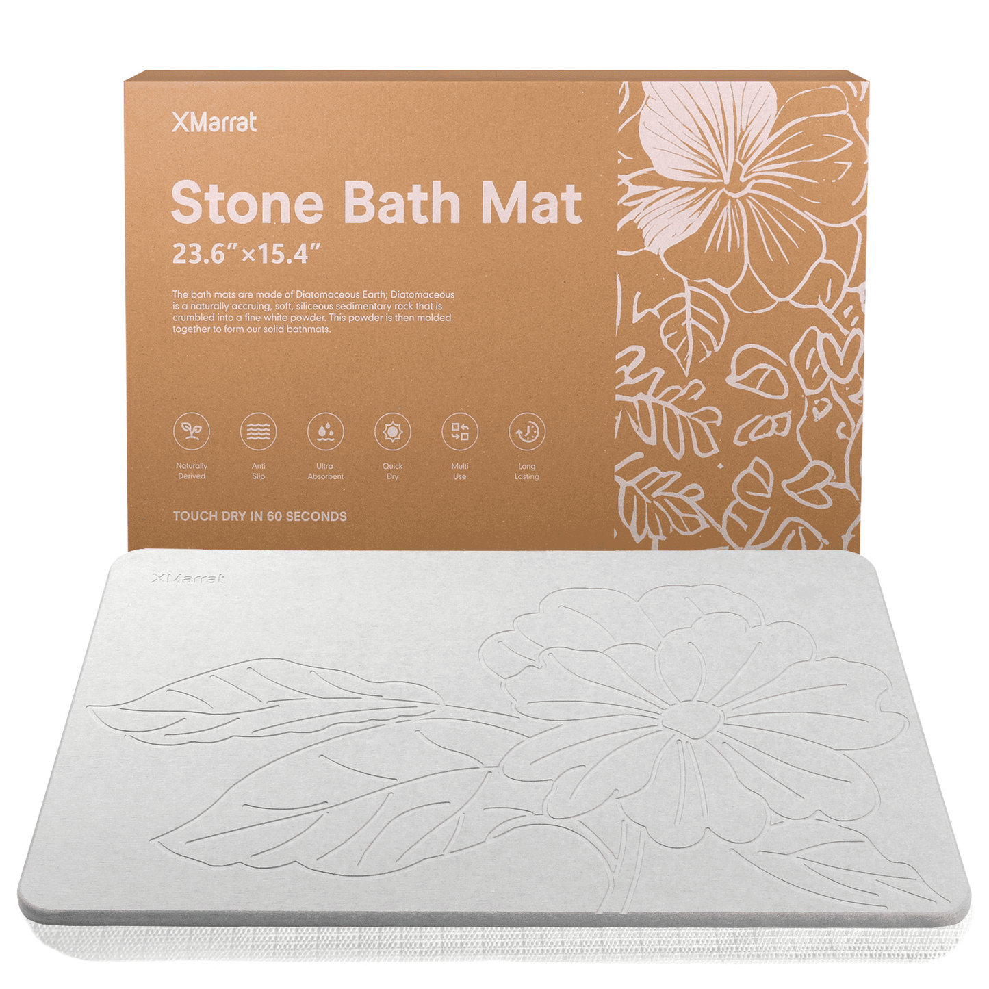 Stone Drying Mat - Hibiscus