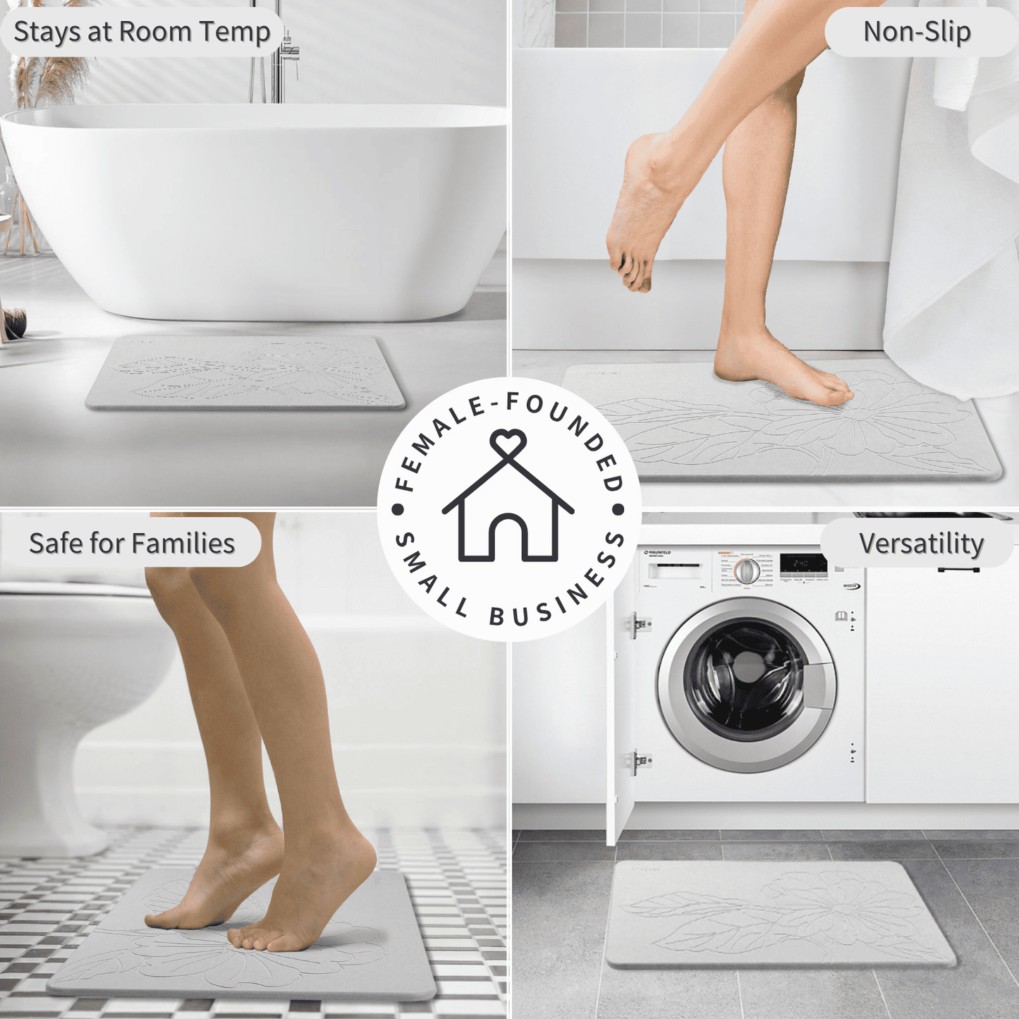 Stone Drying Mat - Hibiscus