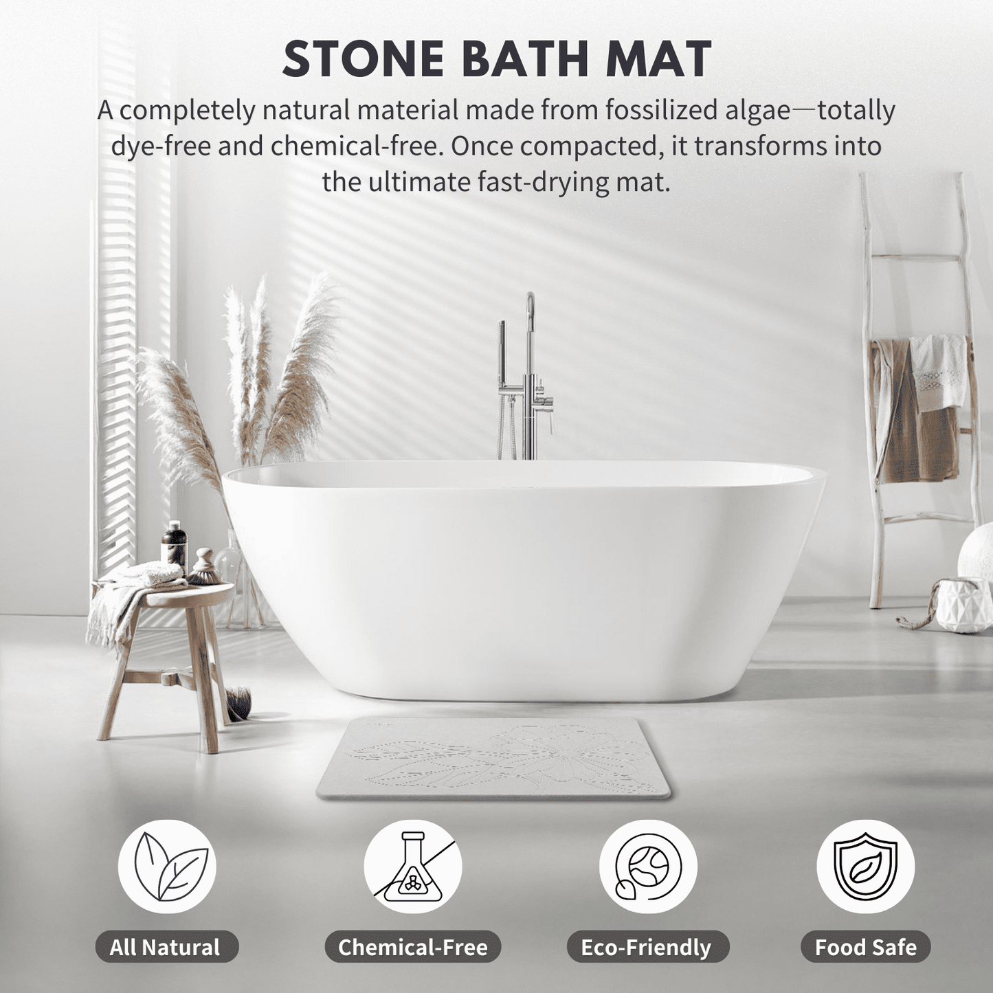 Stone Drying Mat - Hibiscus