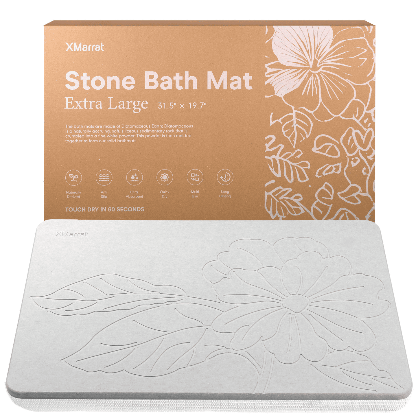 Stone Drying Mat - Hibiscus