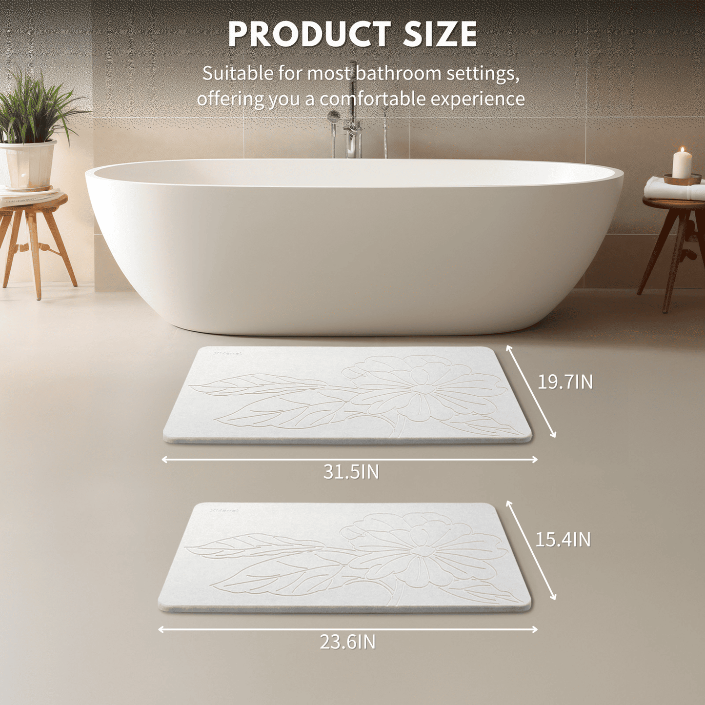 Stone Drying Mat - Hibiscus