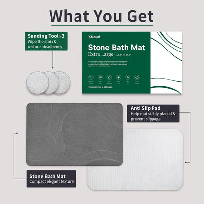 Stone Bath Mat - Stream