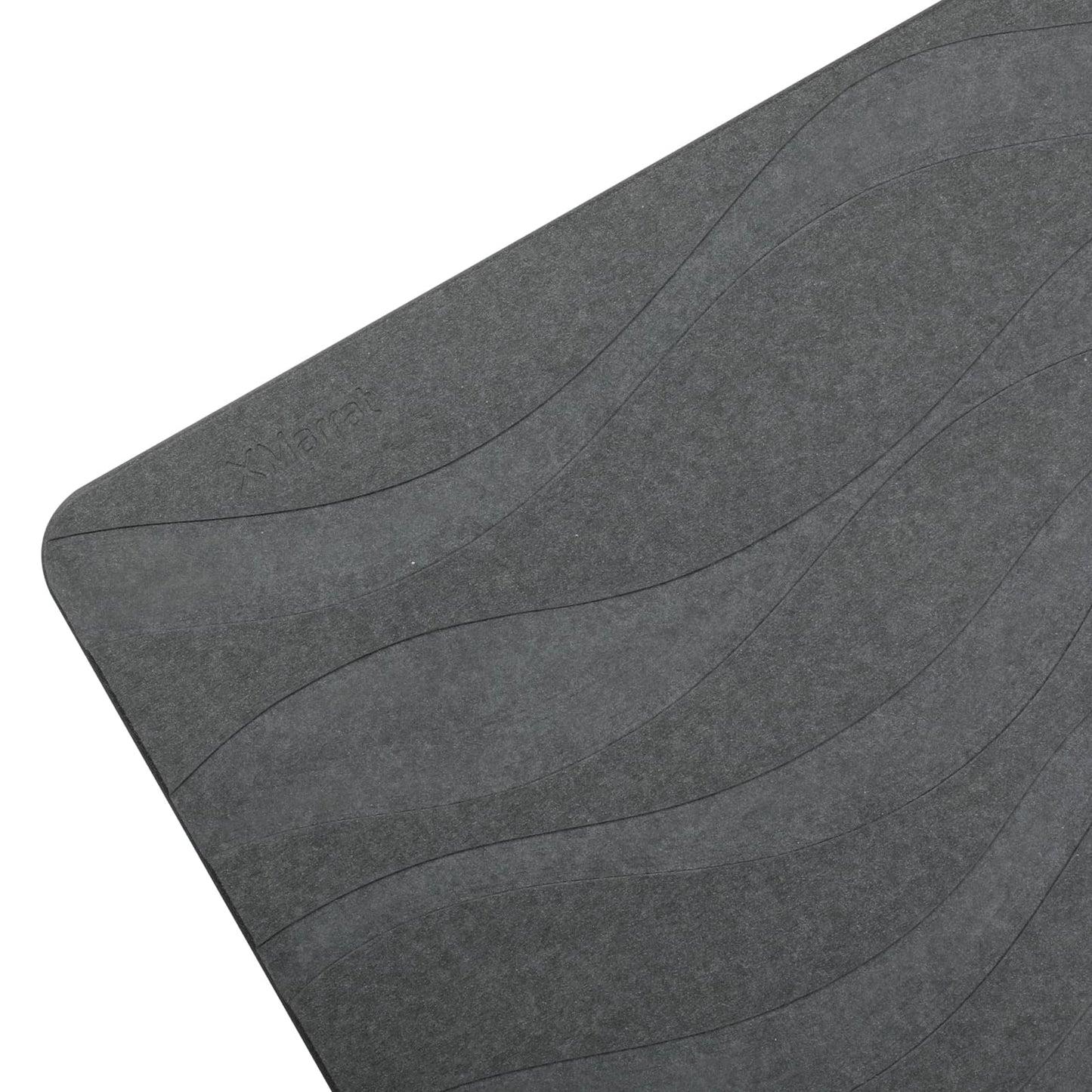 Xmarrat gray stone mat with wave textured surface