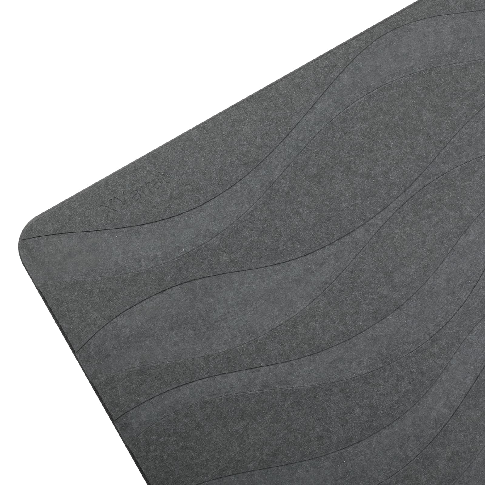 Xmarrat gray stone mat with wave textured surface