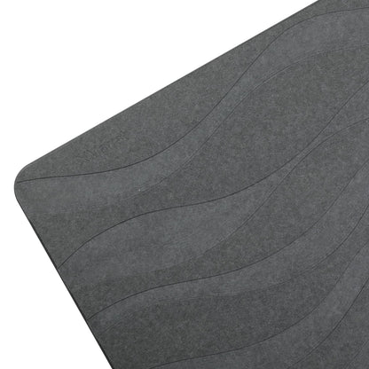 Xmarrat gray stone mat with wave textured surface