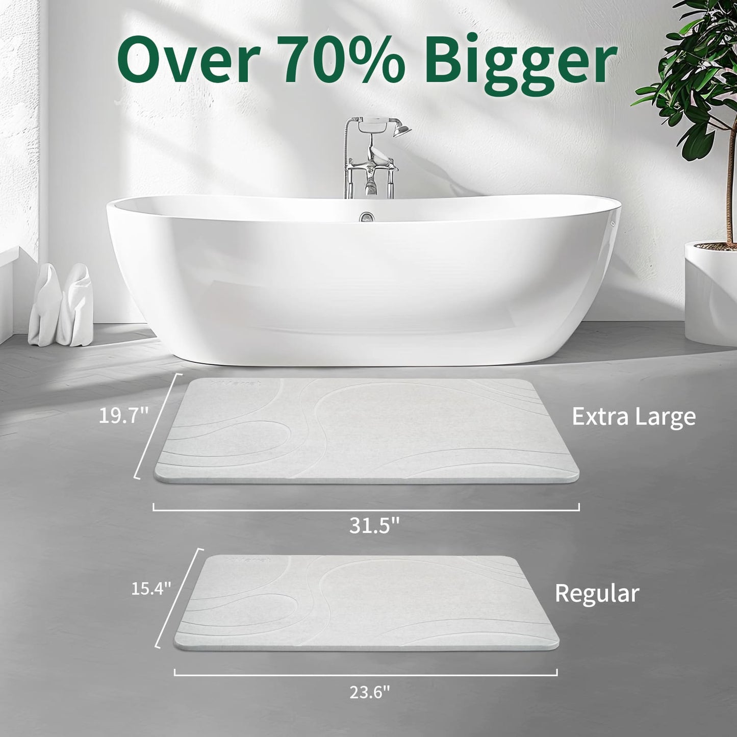 Stone Bath Mat - Stream