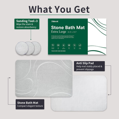 Stone Bath Mat - Stream