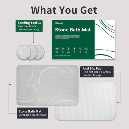 Stone Bath Mat - Stream
