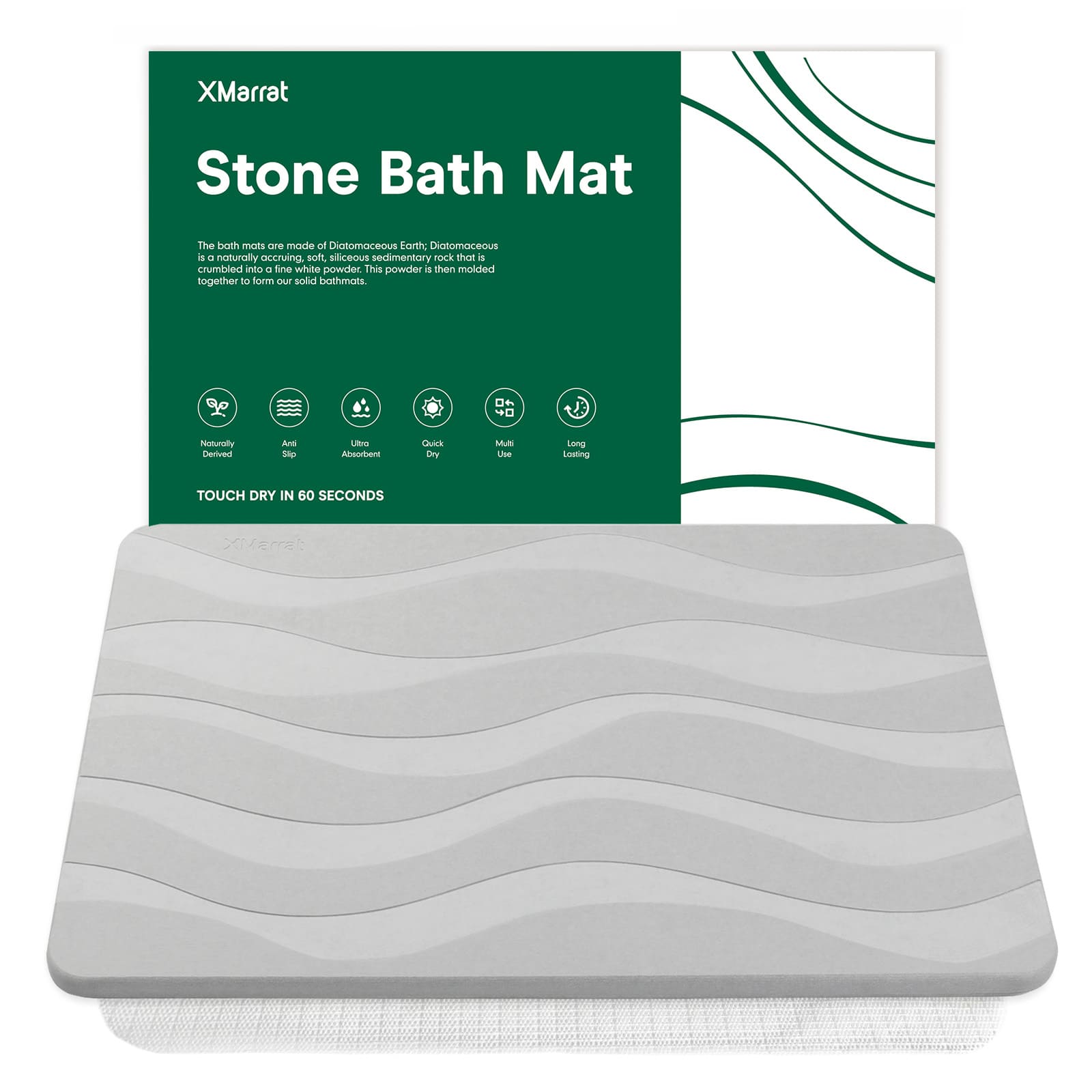Stone bath mat with XMarrat packaging